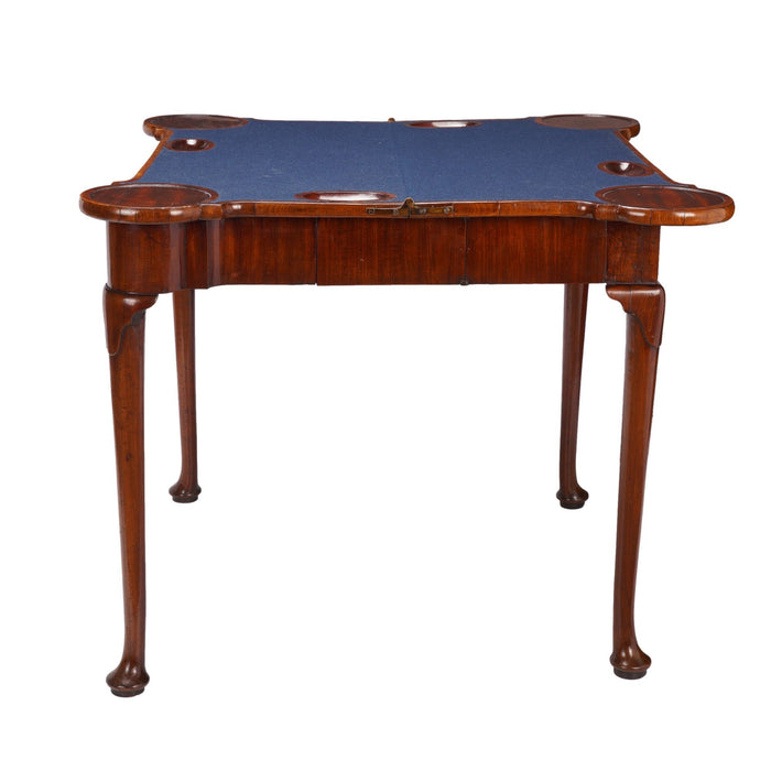 English Queen Anne Concertina Action Flip Top Game Table (c. 1725)
