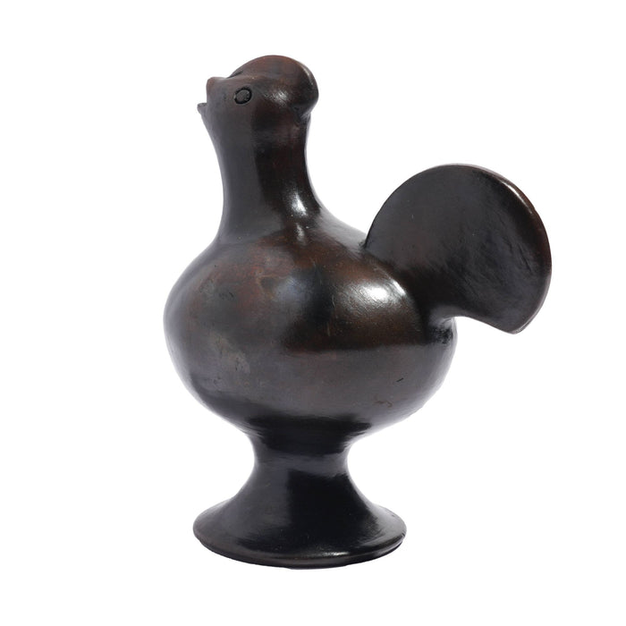 East African raku fired ceramic rooster form pitcher (c. 1950's)