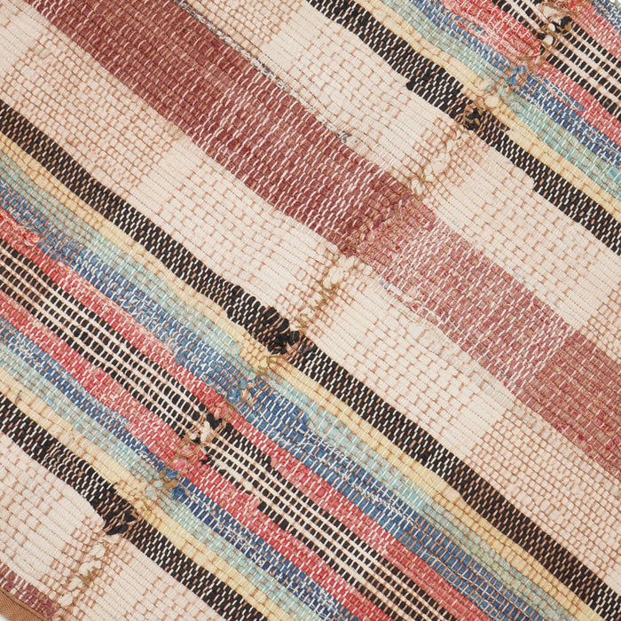 American rag rug with bound edges (c. 1850-1900)