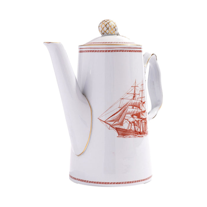 Lowestoft lighthouse coffee/tea pot in the Trade Winds pattern by Copeland Spode (1960-1995)