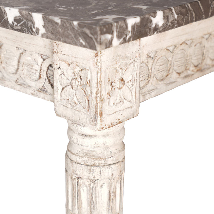 Pair of Swedish Gustavian marble top pier tables (c. 1790)
