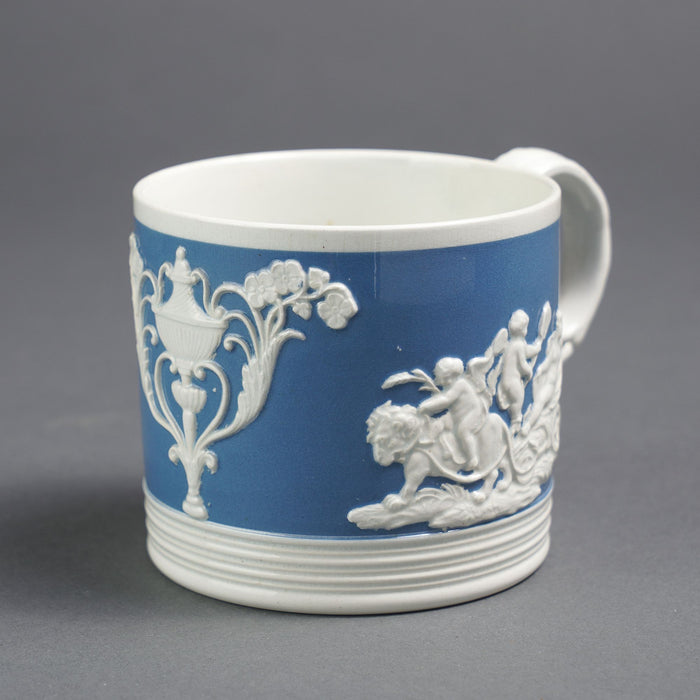 English Staffordshire whiteware mug by Chetham & Woolley (c. 1800-25)