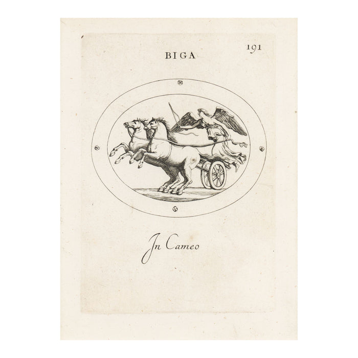 Collection of 8 Roman intaglio engravings by Leonardo Agostini (1685-1793)