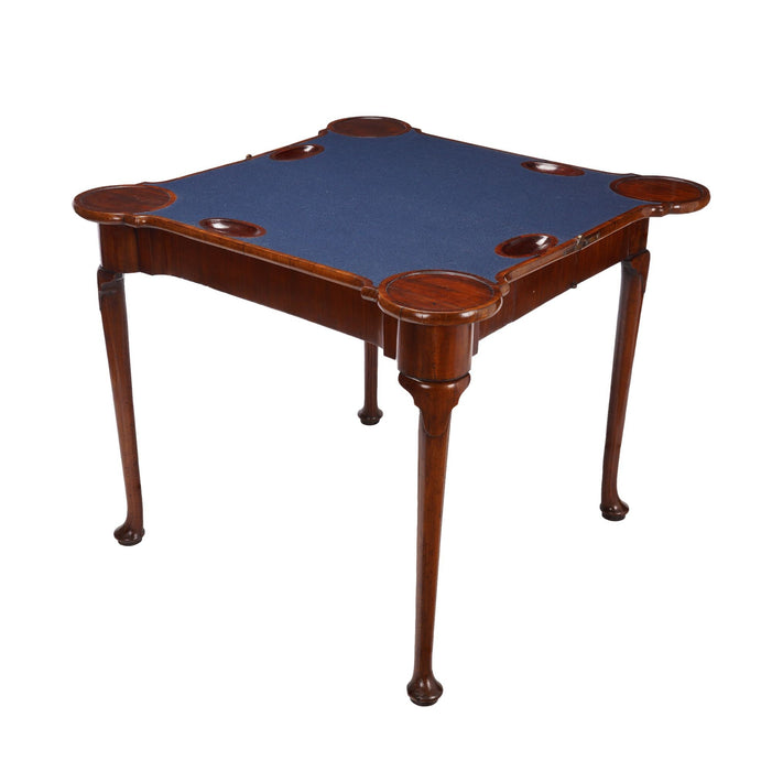 English Queen Anne Concertina Action Flip Top Game Table (c. 1725)