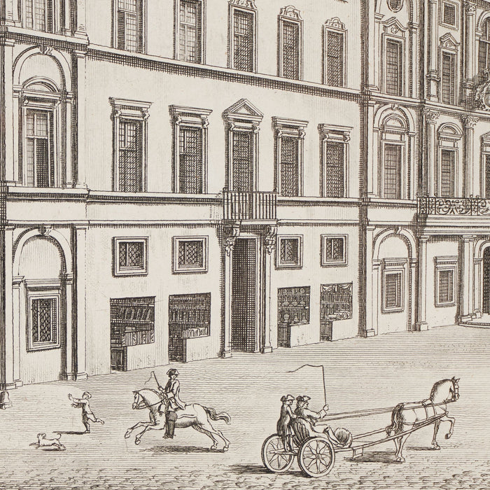 View of the Palazzo Pamphili and Piazza Navona in Rome by Le Geuy (1767)