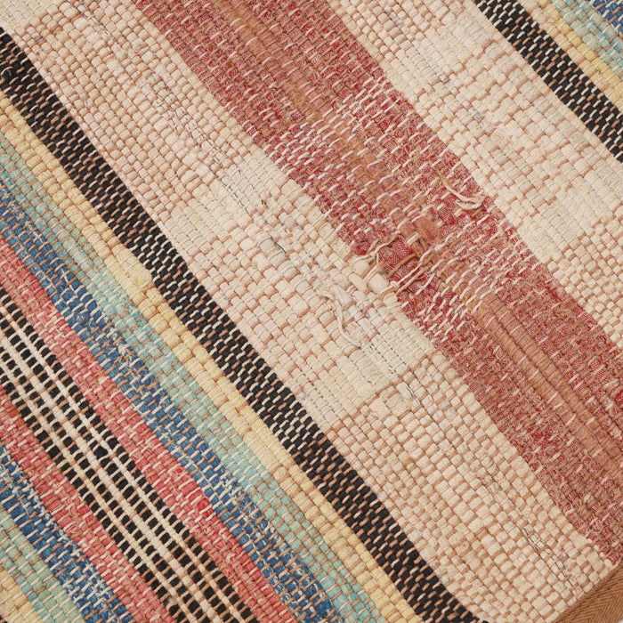 American rag rug with bound edges (c. 1850-1900)
