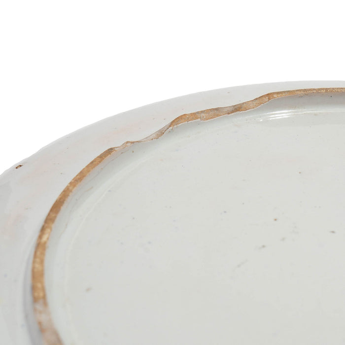 English Delft tin glazed platter (c. 1750)