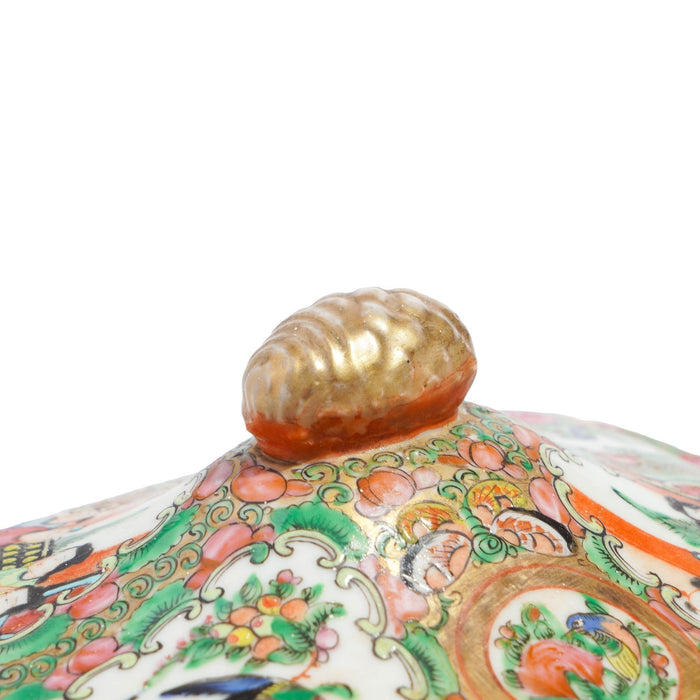 Chinese Famille Rose medallion covered serving dish (c. 1875-1900)