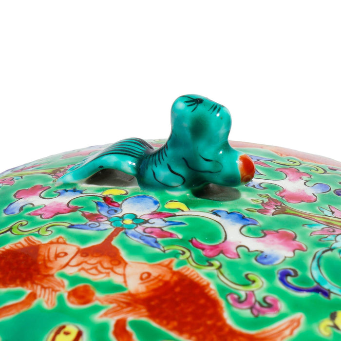 Chinese porcelain covered storage jar (c. 1870)