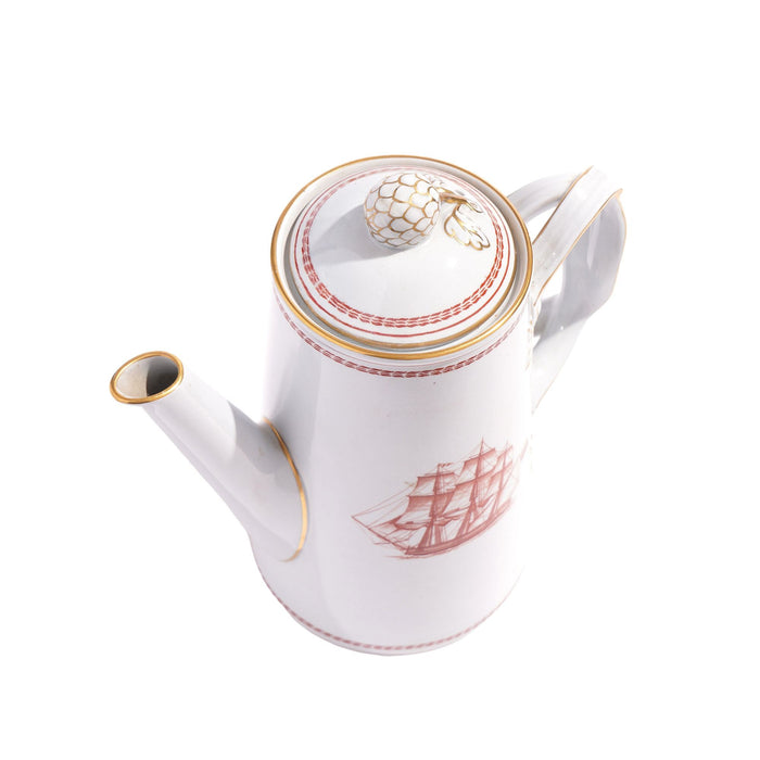 Lowestoft lighthouse coffee/tea pot in the Trade Winds pattern by Copeland Spode (1960-1995)