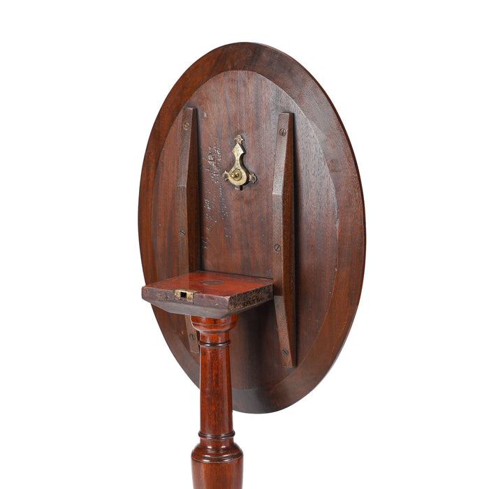 American tilt top spider leg oval candle stand (c. 1790-1810)