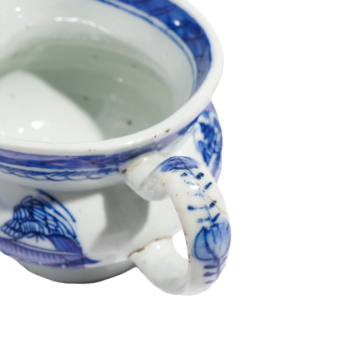 Matched pair of Chinese export porcelain pig snout creamers (c. 1820)