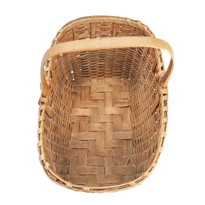 Native American ash splint market basket (c. 1880-1900)