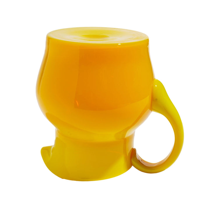 Vintage cadmium yellow opaline blown glass pitcher