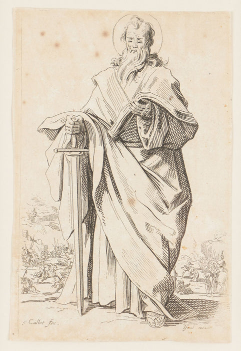 Set of six engravings of Biblical figures by Jacques Callot (1631)