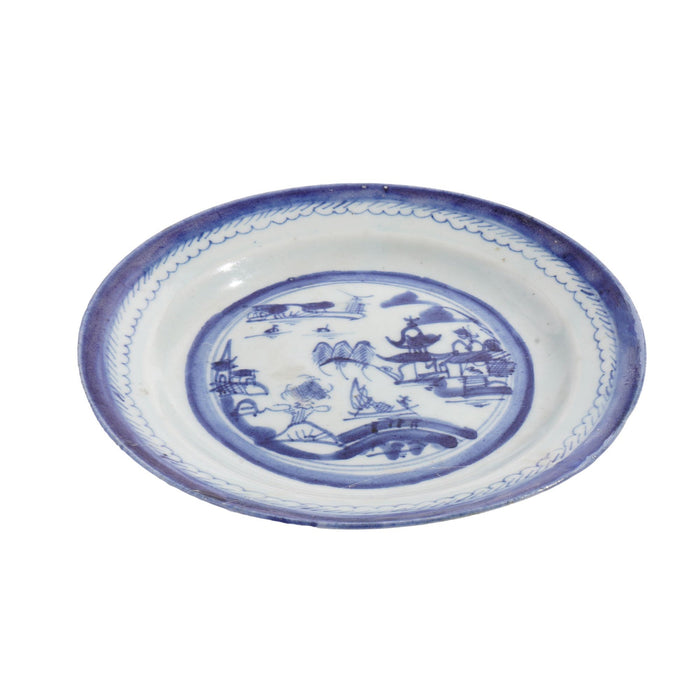 Set of 4 Chinese export Canton patterned tea plates (c. 1850-75)