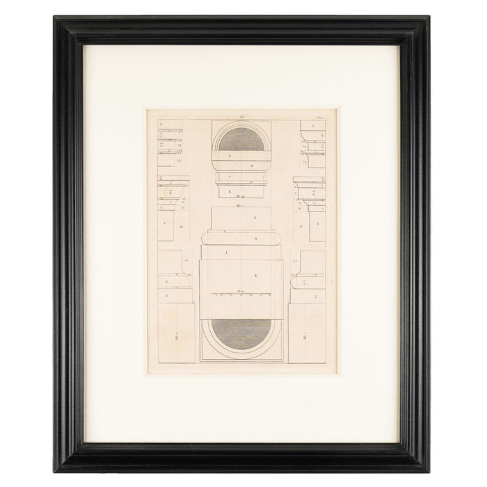 Two pages from "I Quattro libri dell'architettura" by Andre Palladio (c. 1715-20)