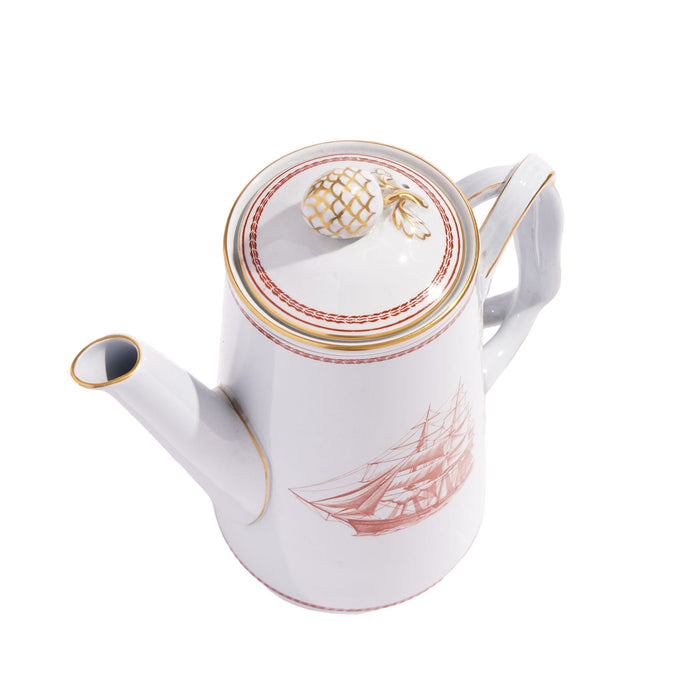 Lowestoft lighthouse coffee/tea pot in the Trade Winds pattern by Copeland Spode (1960-1995)