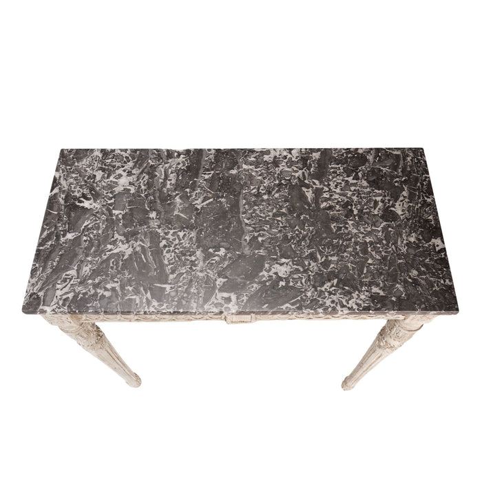Pair of Swedish Gustavian marble top pier tables (c. 1790)