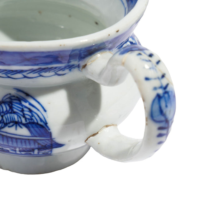 Matched pair of Chinese export porcelain pig snout creamers (c. 1820)