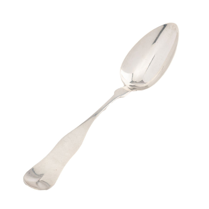 American coin silver fiddle back serving spoon (c. 1830)