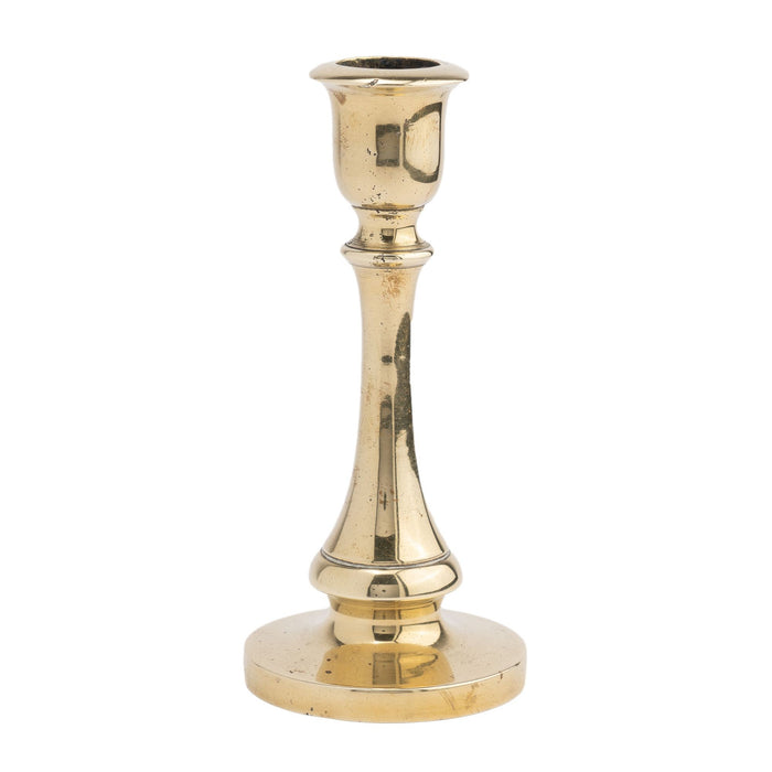 Miniature English cast brass candlestick (c. 1800-20)