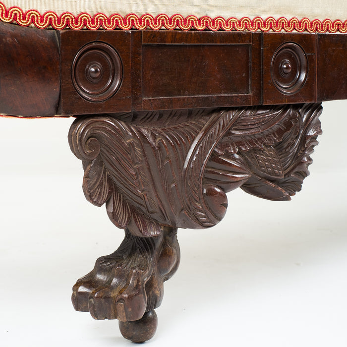 Philadelphia Neoclassical upholstered mahogany sofa (c. 1830)