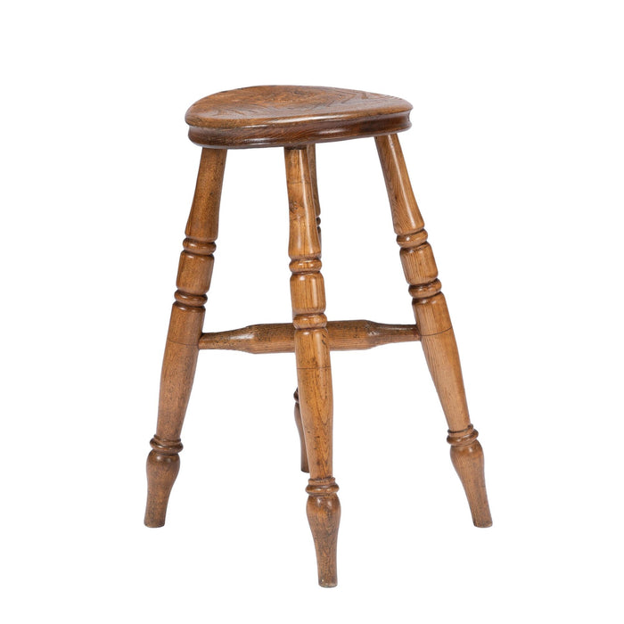 English elm wood milking stool (c. 1860)