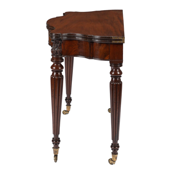 Samuel Field MacIntire (attributed) mahogany flip top game table (c. 1810-15)