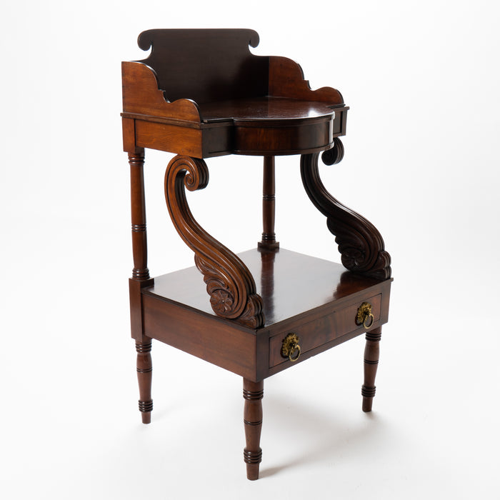 American Neoclassic mahogany washstand (c. 1825-30)