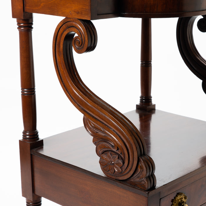 American Neoclassic mahogany washstand (c. 1825-30)