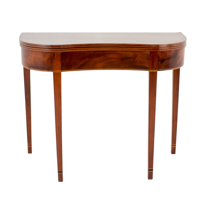 Philadelphia Hepplewhite hollow front flip top game table (c. 1790-1810)