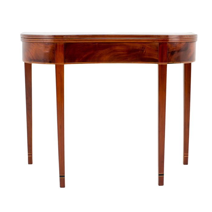 Philadelphia Hepplewhite hollow front flip top game table (c. 1790-1810)