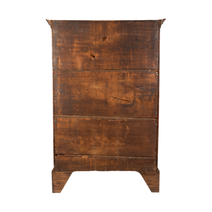 American Chippendale maple tray top tall chest with divided top drawer (c. 1770-80)