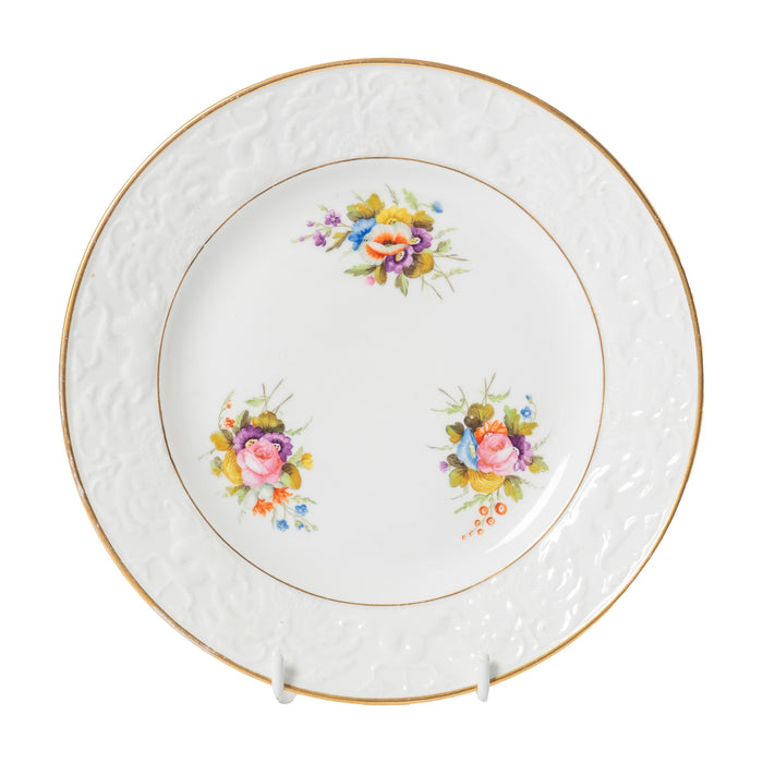 Set of 12 dinner plates and 8 dessert plates in bone china by Spode (c. 1820)