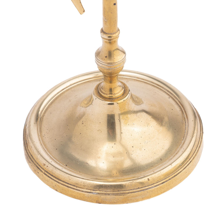 Italian 3 spout brass Lucerne oil lamp with wick implements (c. 1790)