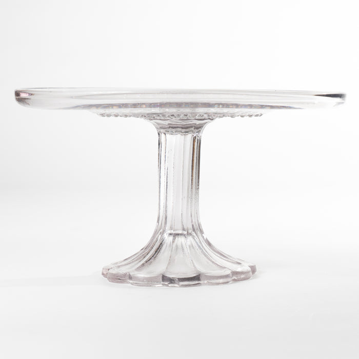 American Pressed Flint Glass Pastry Stand (c. 1860)