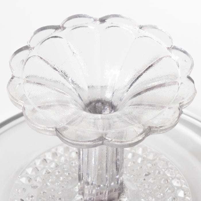 American Pressed Flint Glass Pastry Stand (c. 1860)