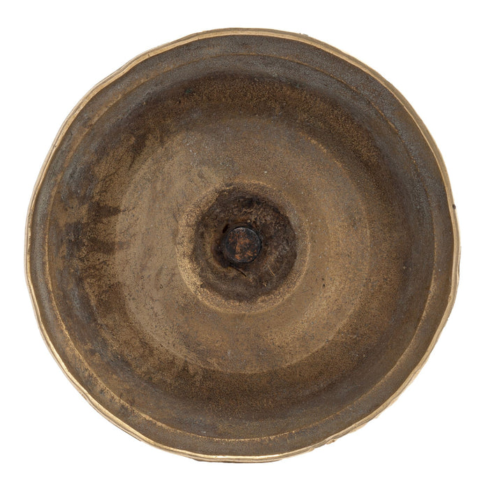 French cast brass circular base candlestick (c. 1720)