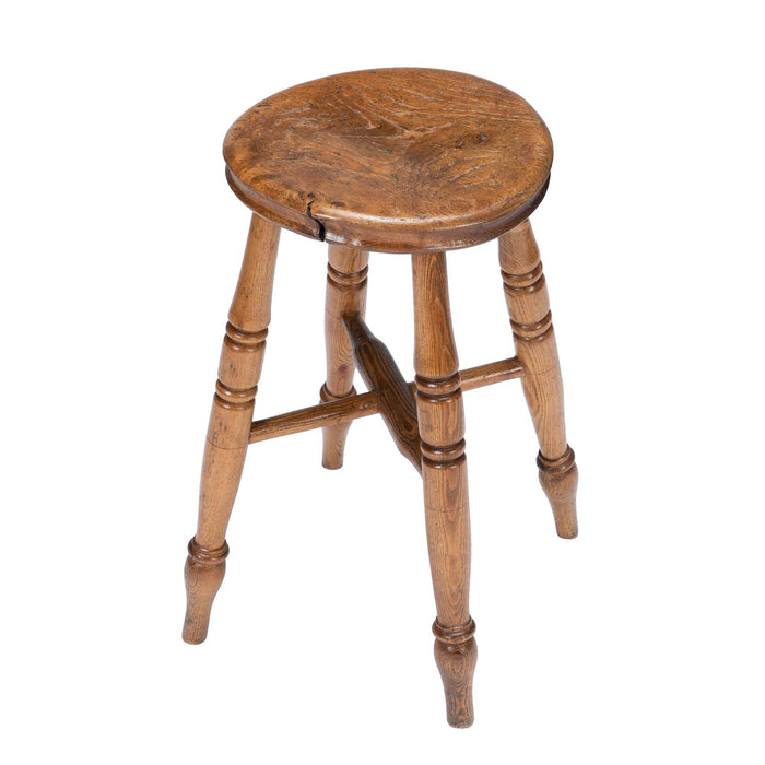 English elm wood milking stool (c. 1860)