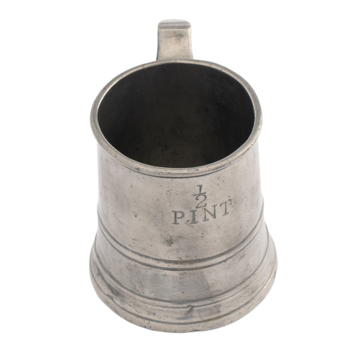English pewter Half Pint mug (1800's)