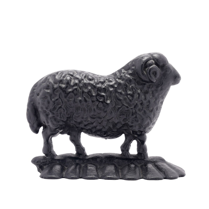 English Victorian cast iron ram doorstop (c. 1880)