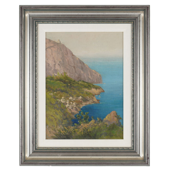 Vintage coastal landscape painting (c. 1900's)