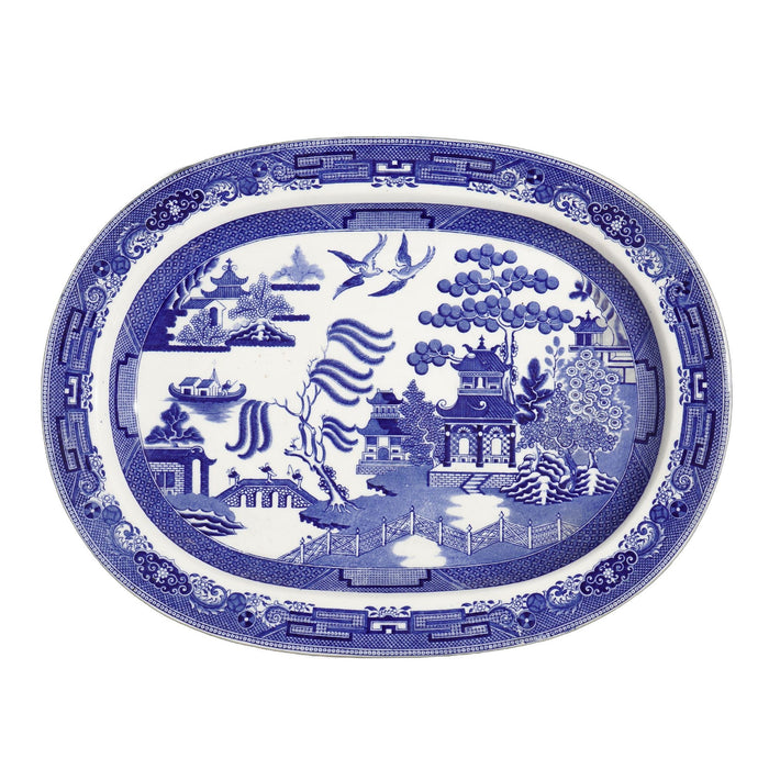 Willow pattern oval platter by Wedgwood (1891-92)