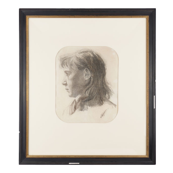 Graphite portrait by Jessie Pixley Lacey (c. 1900's)