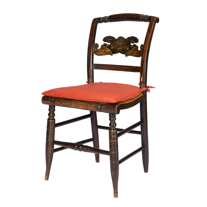 Connecticut Valley rush seat painted Hitchcock side chair (c. 1830)