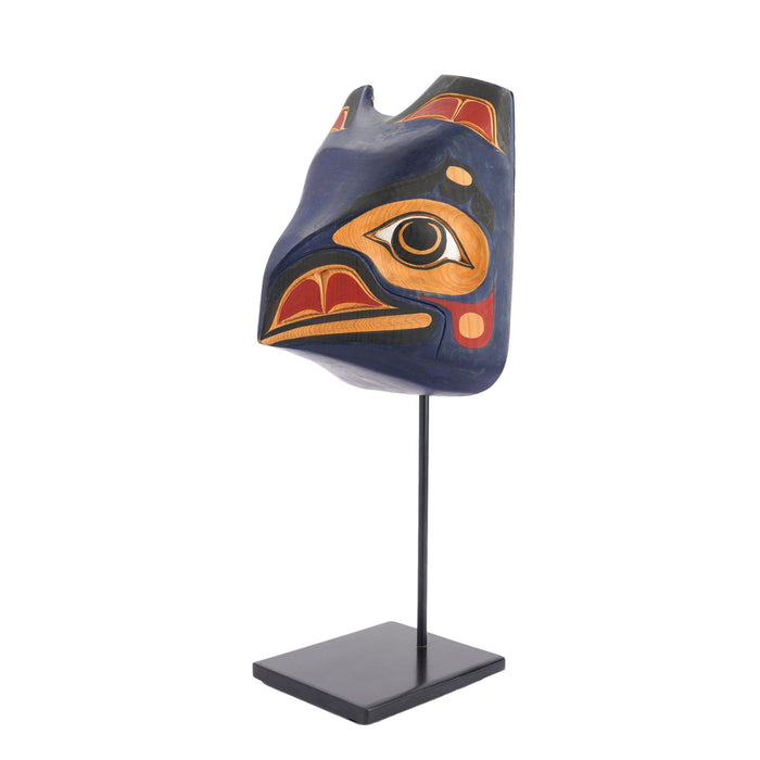 Native American Tsimshian carved wood raven mask (1950-2000)