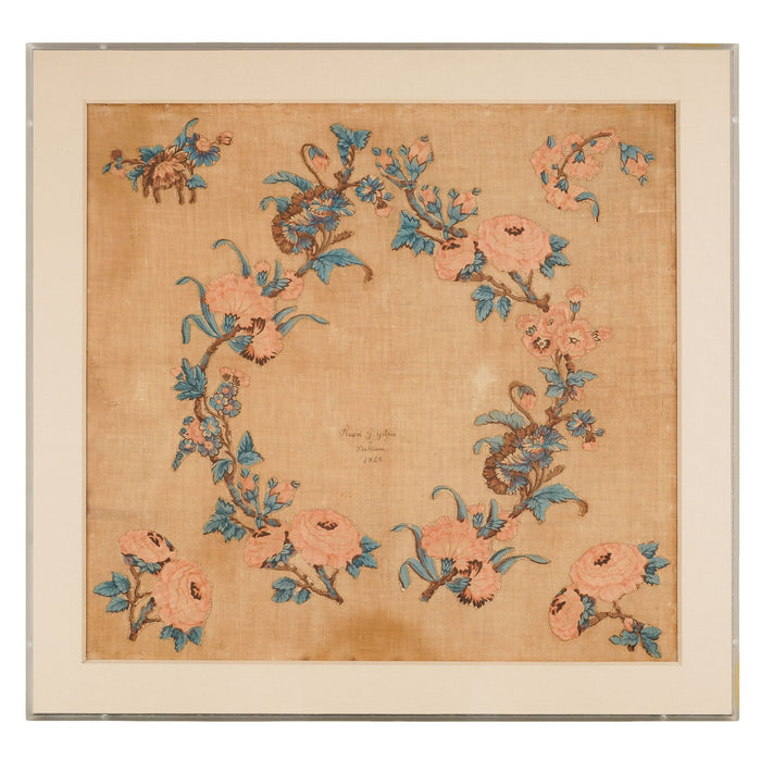American appliqué quilt square by Rachel G Gilpin (1845)