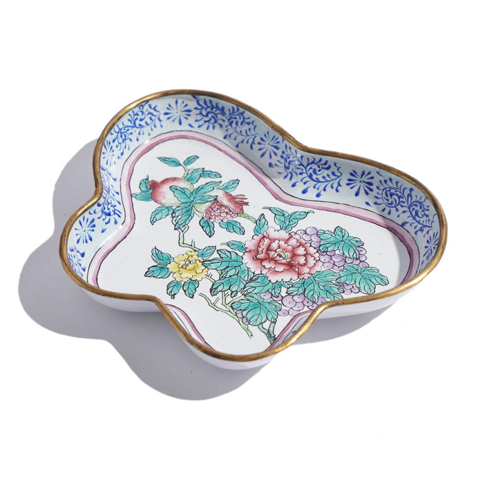 Chinese enameled butterfly shaped pin tray (c. 1950)