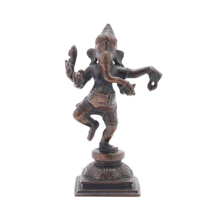 Indian cast bronze statue of a standing Ganesha (c. 1800's)